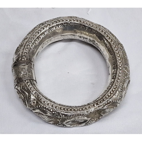 240 - SILVER COLOURED ANKLE BRACELET RATTLER FROM YEMEN (BELIEVED TO BE SILVER BUT NO HALLMARK AS NOT BRIT... 