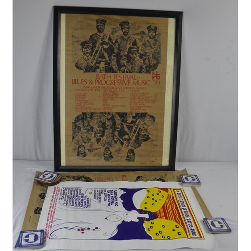 2 - 2 BATH FESTIVAL POSTER PRINTS - 1 FRAMED