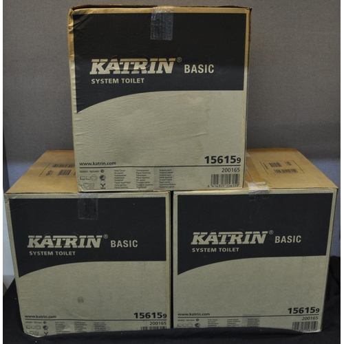 4 - 3 BOXES OF KATRIN BASIC TOILET ROLLS - 36 PER BOX