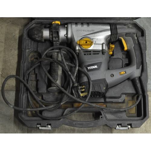 63 - TITAN MAGNESIUM TTB278 SDS PLUS ROTARY HAMMER DRILL 240V