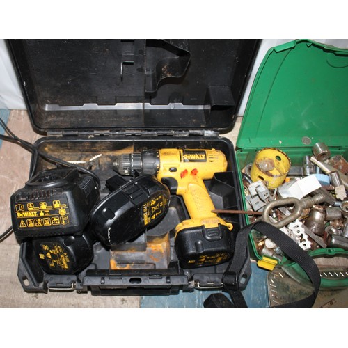 79 - VARIOUS TOOLS - DEWALT DRILL AT FAULT.  BOSCH DRILL UNTESTED, NO PLUG