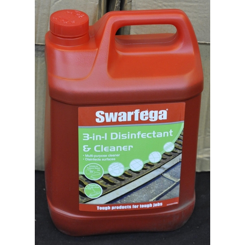 93 - 4 x 5 LITRE SWARFEGA 3in1 DISINFECTANT AND CLEANER