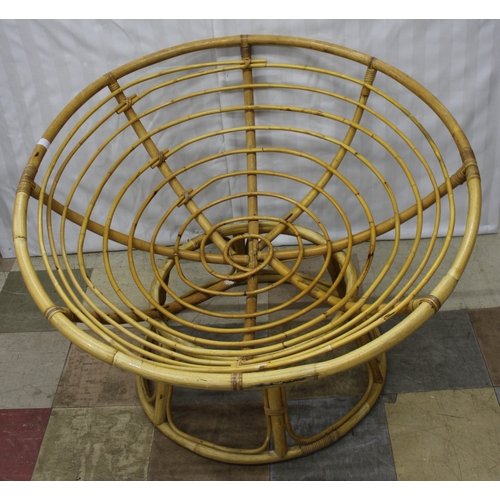 107 - MID CENTURY BAMBOO PAPASAN CHAIR