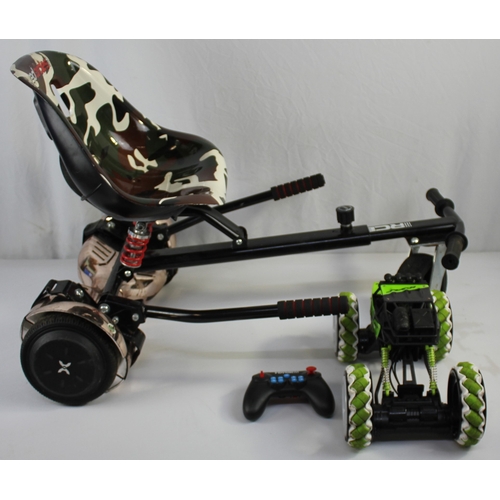 110 - HYPER REMOTE CONTROL ALL TERRAIN VEHICLE (UNTESTED) AND ADAPTED BALANCE BOARD (NO POWER ADAPTER)