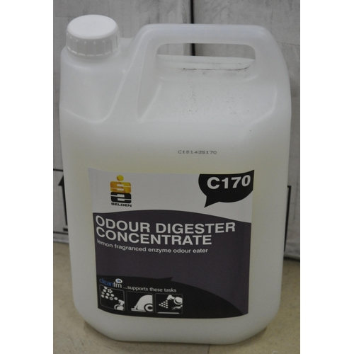 150 - 6 x 5 LITRE SELDEN ODOUR DIGESTER CONCENTRATE - LEMON C170