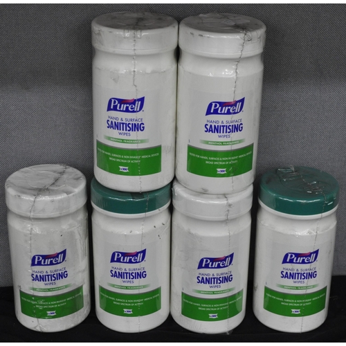 165 - 6 PURELL HAND AND SURFACE SANITISING WIPES