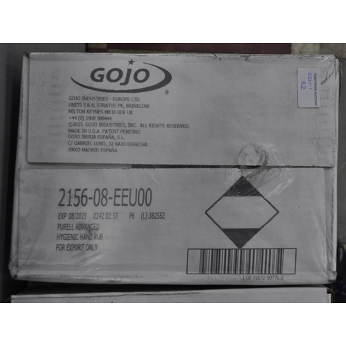 166 - 8 BOXES GOJO HYGIENIC HANDRUB REFILS