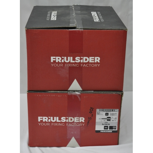 5 - 2 BOXES OF FRIULSIDER 8X100/30 FIXINGs - 500 PER BOX