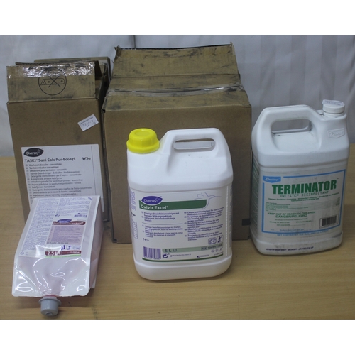 9 - BUCKEYE TERMINATOR DISINFECTANT 3.8L, 4 x DIVERSEY WASHROOM DESCALER 2.5L, 4 x DIVERSEY OXIVIR EXCEL... 