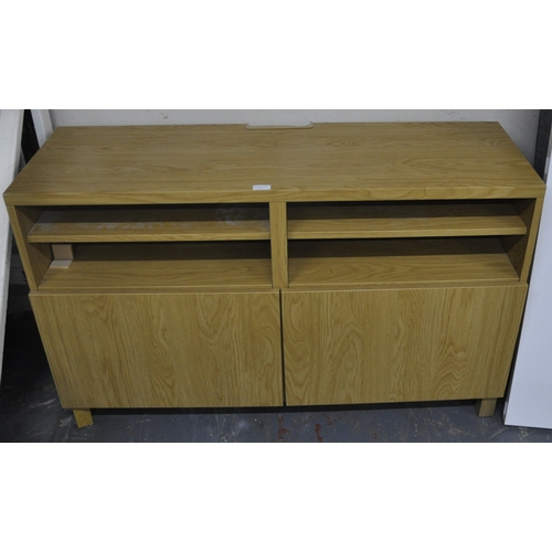 33 - IKEA BESTA OAK FINISH TV STAND