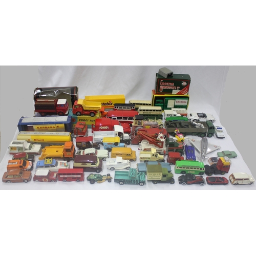 38 - CRATE OF PLAYWORN DIE CAST SCALE MODEL VEHICLES