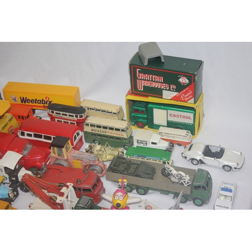 38 - CRATE OF PLAYWORN DIE CAST SCALE MODEL VEHICLES