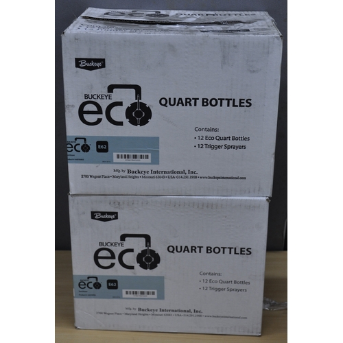 45 - 7 x BUCKEYE ECO TRAFFIC LANE CLEANER FOR CARPET AND UPHOLSTERY AND 2 BOXES BUCKEYE ECO BOTTLES WITH ... 