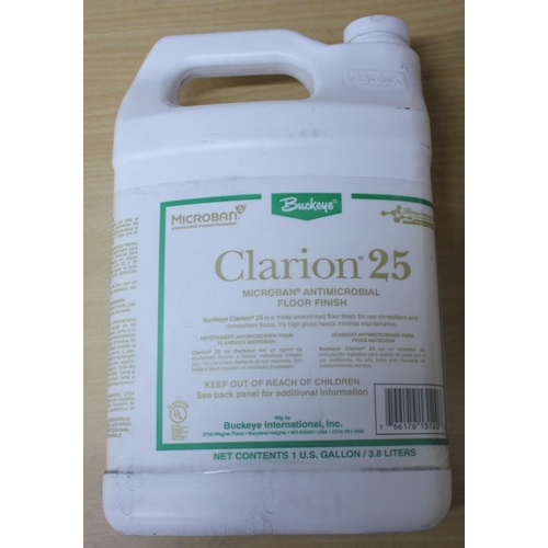 59 - 8 x BUCKEYE CLARION 25 MICROBAN ANTIMICROBIAL FLOOR FINISH 3L