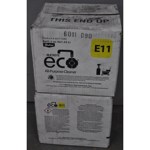 11 x BUCKEYE ECO E11 ALL PURPOSE CLEANER 1.25L