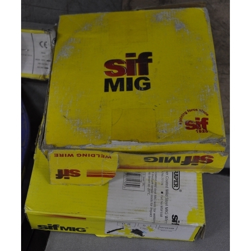 6 - BOX OF SIFTRODE WELDING ELECTRODES, REEL OF TYPE 201 STAINLESS STEEL, 2 REELS SIFMIG WELDING WIRE