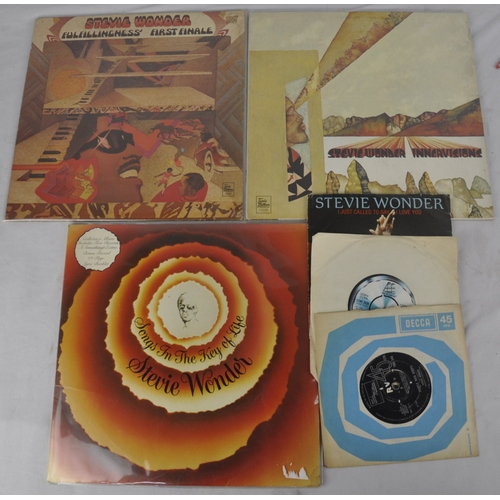 45 - 3 x STEVIE WONDER LP ALBUMS - STEVIE WONDER - SONGS IN THE KEY OF LIFE TMSP6002 STEVIE WONDER FULFIL... 