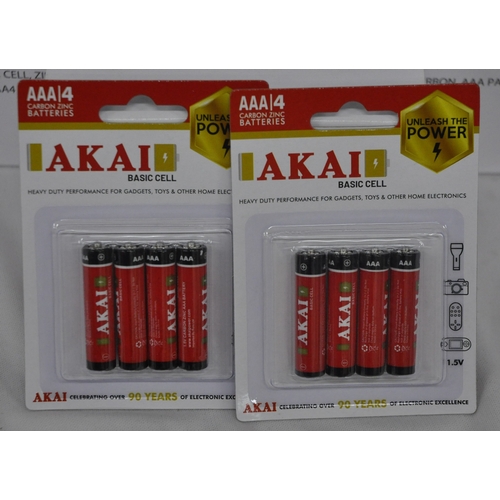 60 - 5 BOXES AKAI AAA BATTERIES