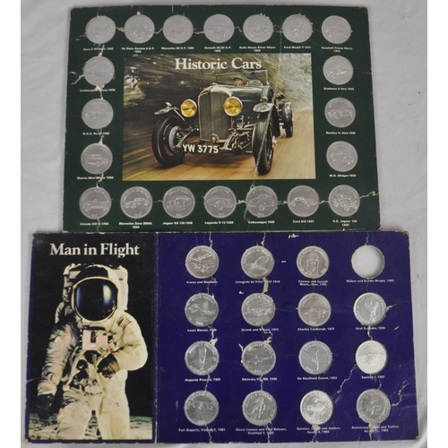 71 - 2 CARDS AND ALBUMS OF COINS