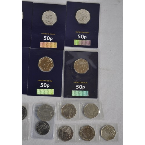 74 - QUANTITY OF 50P COINS