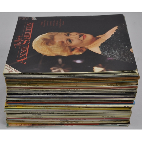 93 - 2 CASES OF VINYL LP RECORDS AND CASE OF SINGLE RECORDS