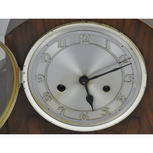 102 - 1930s DECO MANTLE CLOCK WITH PENDULUM