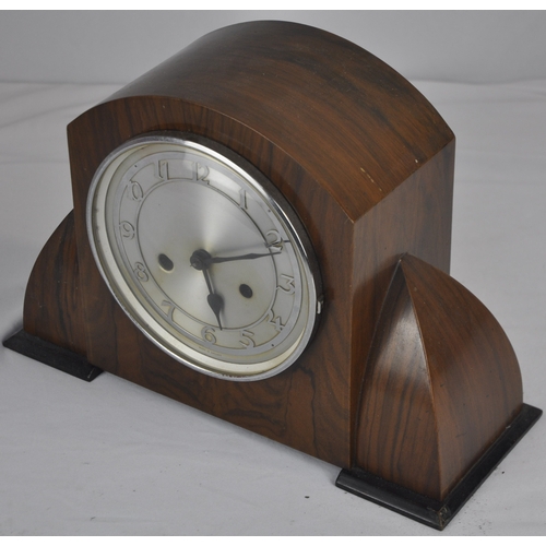 102 - 1930s DECO MANTLE CLOCK WITH PENDULUM