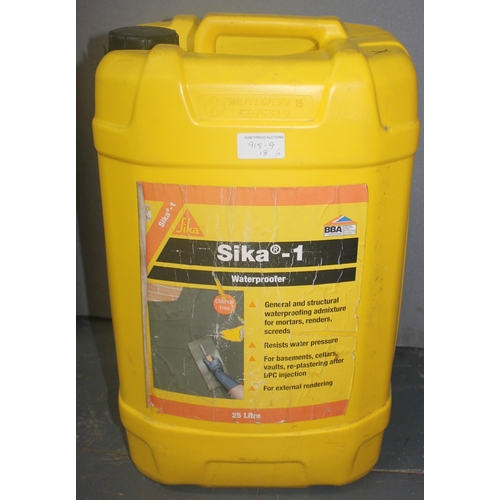 110 - SIKA-1 WATERPROOFER 25L AND 6 x BOND IT CEMENT COLOUR