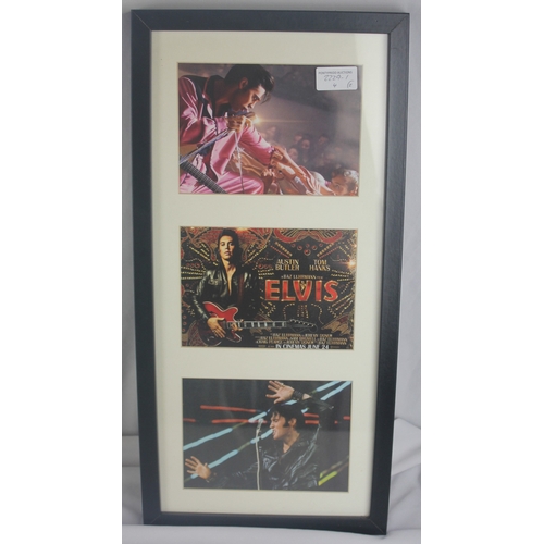 113 - FRAMED WHITESNAKE ALBUM COVER AND ART WORK AND FRAMED ELVIS PHOTOS