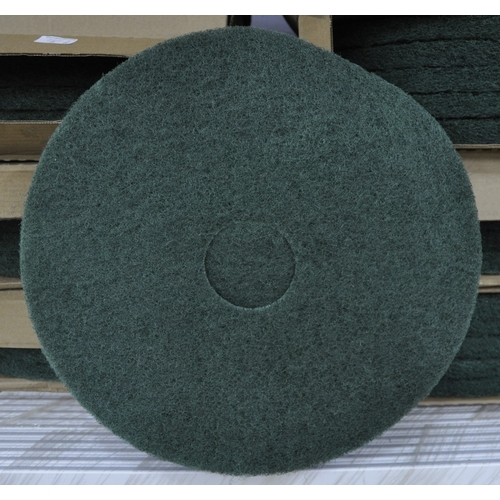 117 - 8 BOXES OF GREEN SCRUBBER FLOOR PADS