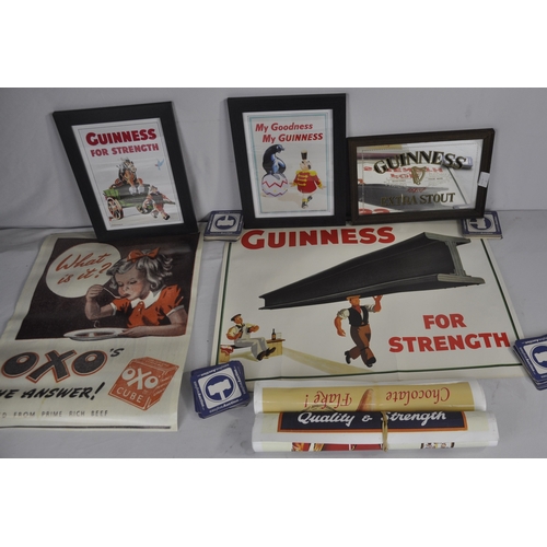 119 - VARIOUS ADVERTISING POSTERS INCLUDING GUINNESS