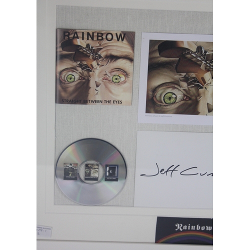 124 - FRAMED RAINBOW CD AND ARTWORK BY JEFF CUMMINS -SIGNED