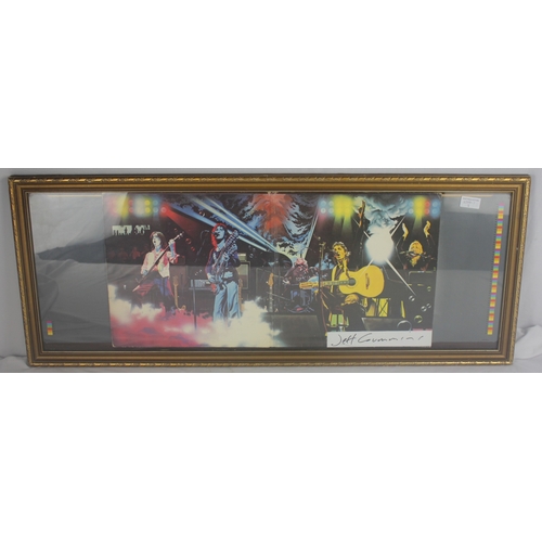 134 - FRAMED WINGS ALBUM COVER WITH JEFF CUMMINS SIGNATURE