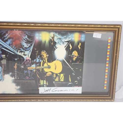 134 - FRAMED WINGS ALBUM COVER WITH JEFF CUMMINS SIGNATURE