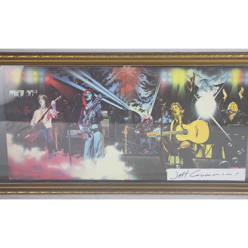 134 - FRAMED WINGS ALBUM COVER WITH JEFF CUMMINS SIGNATURE