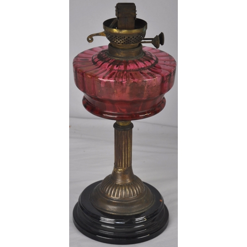 147 - OIL LAMP BASE, TILLEY LAMP AND MINER'S LAMP