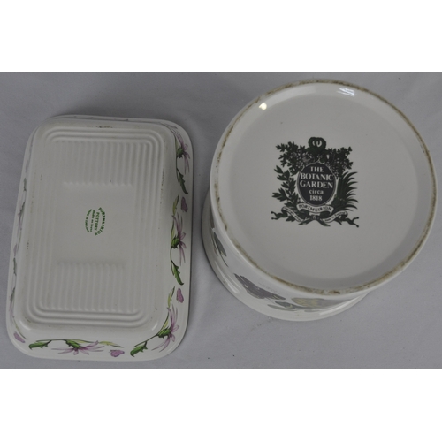 154 - BOX OF PORTMEIRION CERAMICS AND TRAYS