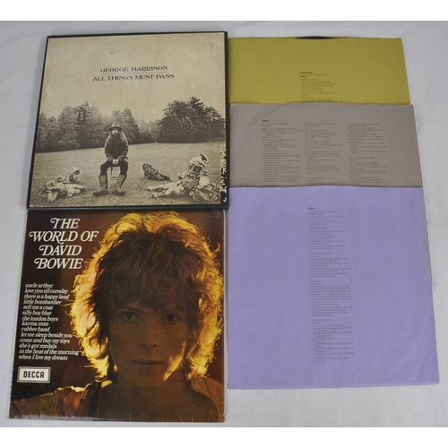 155 - VARIOUS VINYL RECORDS - JOHN LENNON, GEORGE HARRISON, DAVID BOWIE