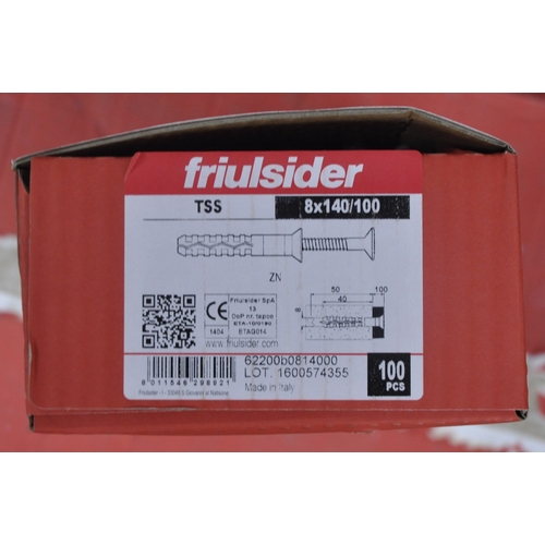 177 - 1 BOX FRIULSIDER TSS 8 x 140/100 FIXINGS 1000 PER BOX