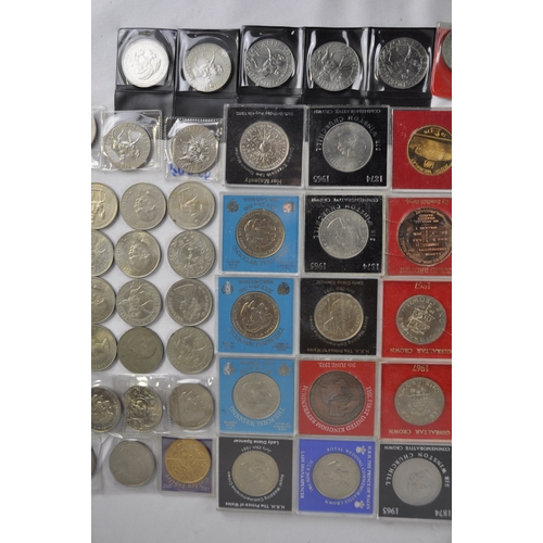 192 - VARIOUS COMMEMORATIVE COINS INCLUDING SS GREAT BRITAIN, SIR WINSTON CHURCHILL, ROYAL WEDDING HRH PRI... 