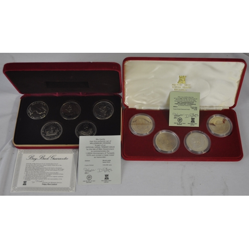 197 - SET OF ISLE OF MAN MILLENNIUM CROWNS, ROYAL MINT MILLENIUM COIN, 5 