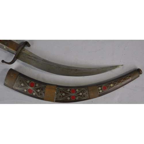 201 - THREE INDIAN ORNATE DAGGERS -  BLADES 8