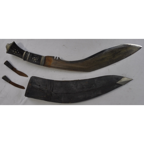 202 - 2 WWII ERA 5TH GURKHA RIFLES REGIMENT KUKRIS WITH SCABBARDS - 16