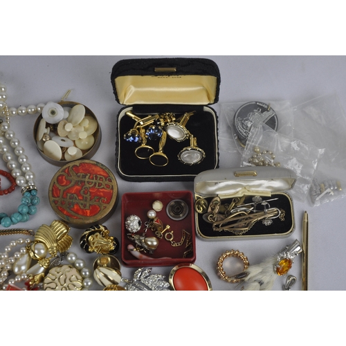 209 - CASE OF COSTUME JEWELLERY