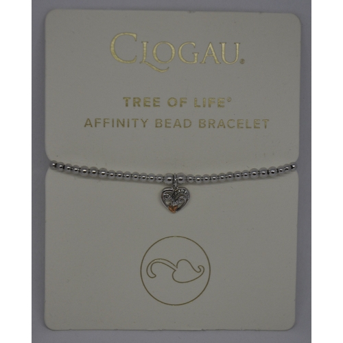 221 - CLOGAU 'CARIAD' RING SIZE R AND CLOGAU TREE OF LIFE AFFINITY BEAD BRACELET