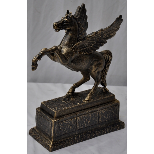 10 - BRONZED FLYING HORSE FIGURE (35 x 28cm)