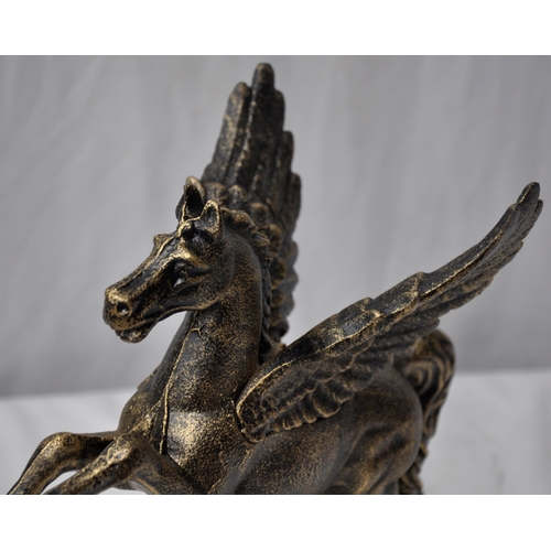 10 - BRONZED FLYING HORSE FIGURE (35 x 28cm)