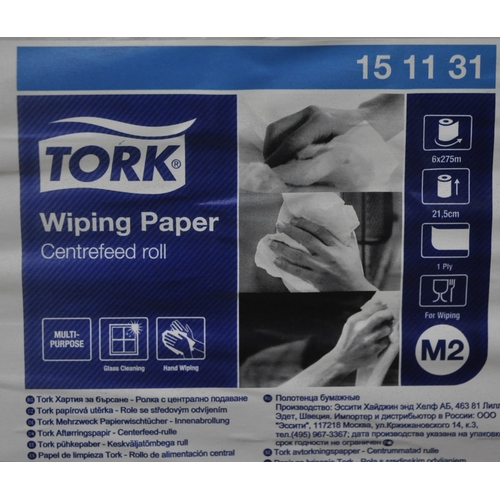 17 - 5 x 6 TORK CENTREFEED ROLL WIPING PAPER