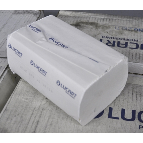 27 - 9 BOXES OF LUCART PROFESSIONAL STRONG INTERFOLD DISPENSER NAPKINS