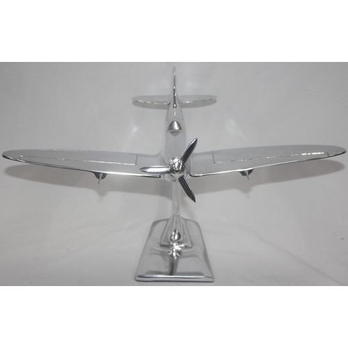 41 - ALUMINIUM SPITFIRE MODEL (30 x 22cm)